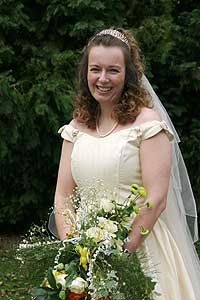 Wedding Photograph of the Bride with Bouquet